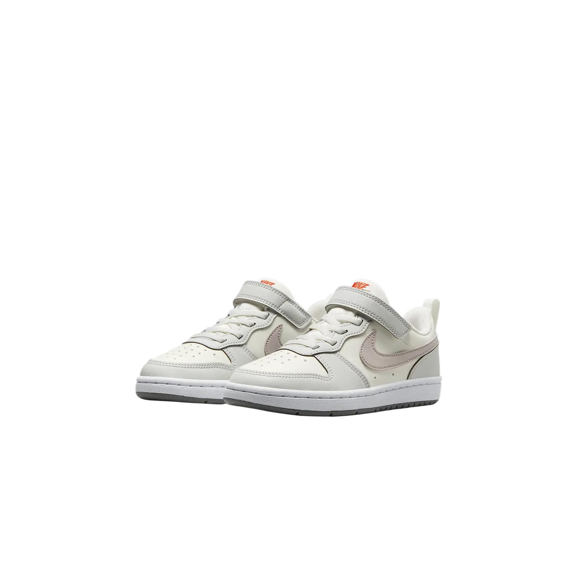 Кроссовки для баскетбола Детские баскетбольные кроссовки Nike Court Borough молочно-белые для детей - изображение 4