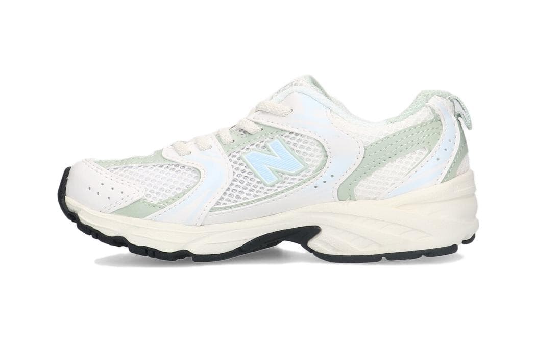 Кроссовки New Balance NB 530 Устойчивые к истиранию низкие детские беговые кроссовки Белый Зеленый Малыш - изображение 1
