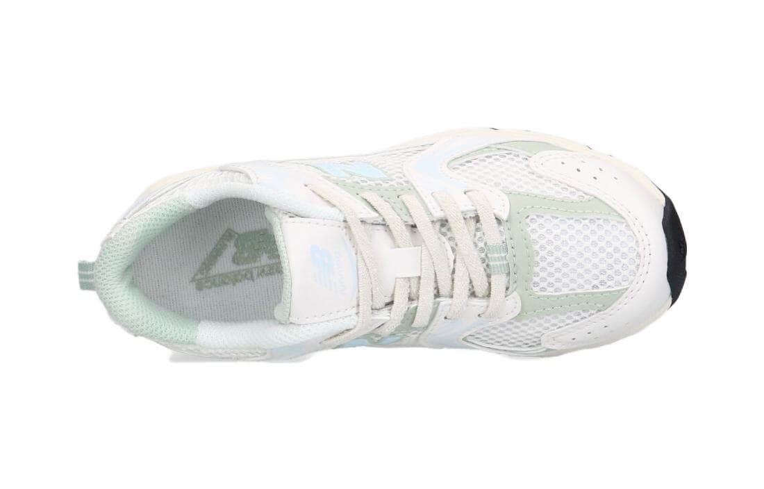 Кроссовки New Balance NB 530 Устойчивые к истиранию низкие детские беговые кроссовки Белый Зеленый Малыш - изображение 4