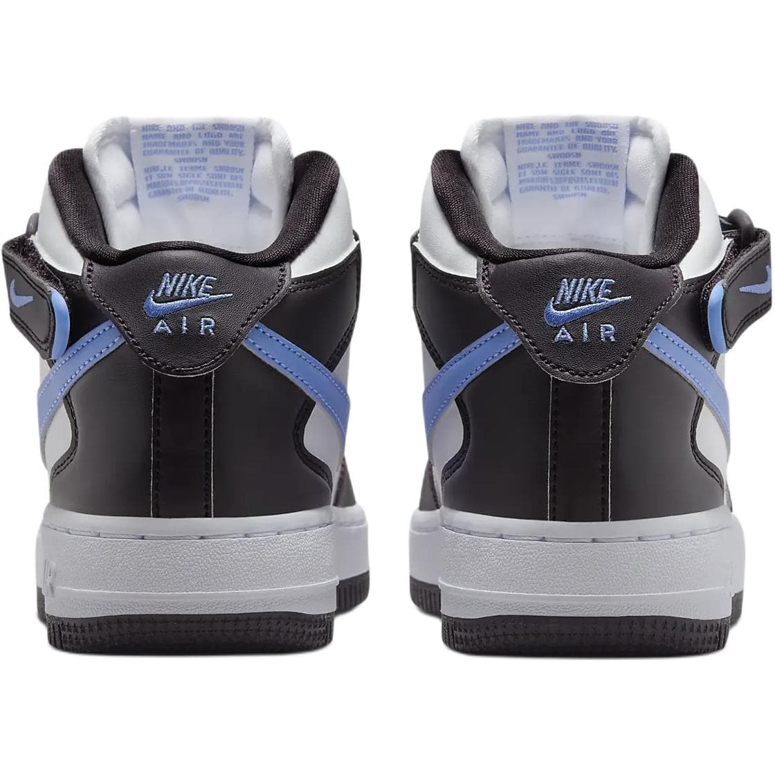 Кроссовки Nike Air Force 1 MID Топ Детская Обувь для Скейтбординга Черная Белая и Синяя Детская - изображение 5