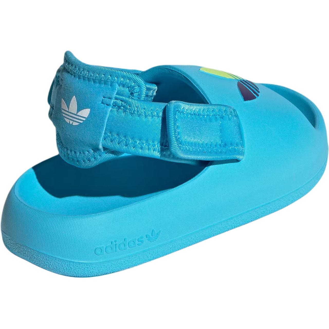 Сандалии Adidas Originals ADIFOM ADILETTE Детские сандалии Низкий верх Небесно-синий/Белый/Ярко-желтый Kids - изображение 4