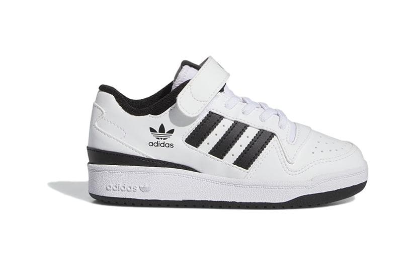 Кроссовки Adidas Originals FORUM Low С Аbrasion Resistant Низкий Топ Детская Скейтбординг Обувь Белый Черный - изображение 2