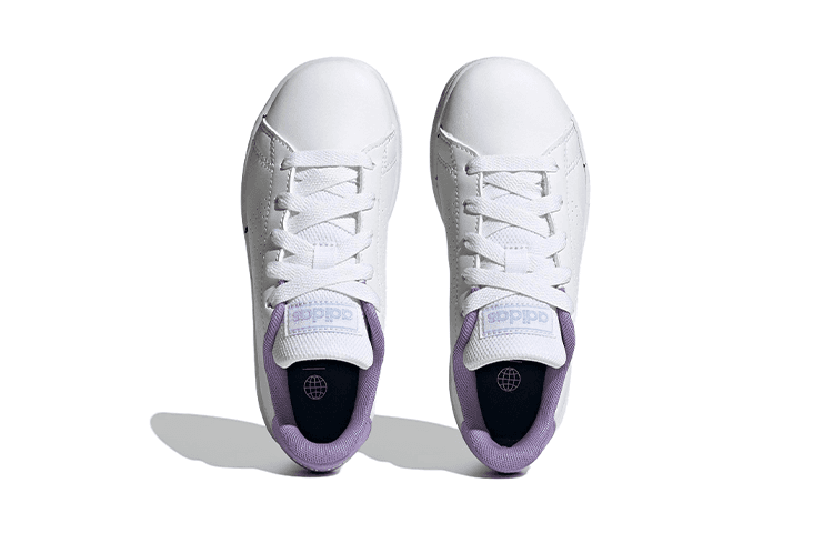 Кроссовки Adidas Neo ADVANTAGE K Синтетическая кожа противоскользящий устойчивый к истиранию низкий верх детские скейтбординги - изображение 4