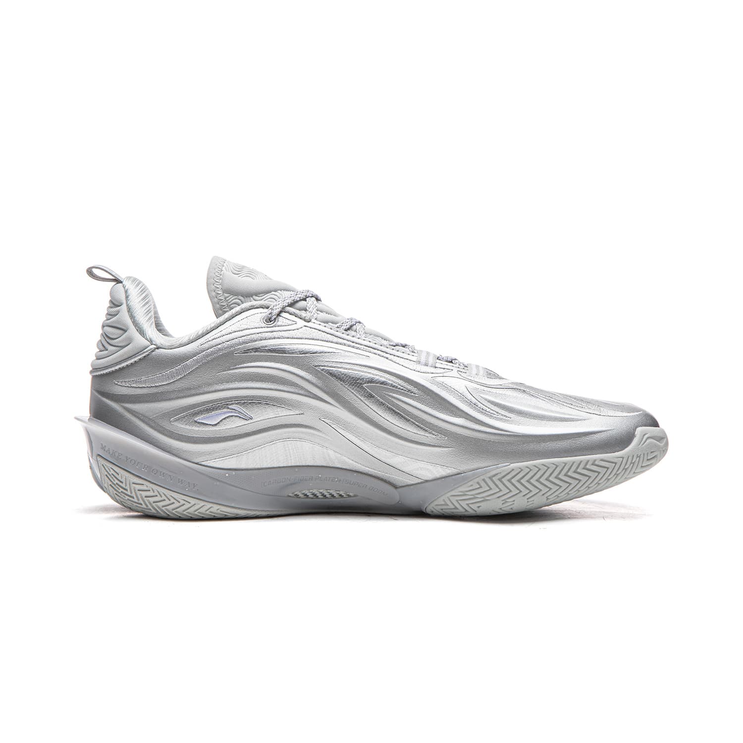Кроссовки для баскетбола Li-Ning Wade 808 5 Ultra v2 Silver, технология Ultra Bounce, легкий, гибкий, стабильный, поддержка, покрытие, антискручивание, амортизация, противоскользящий, износостойкий, дышащий, отскок, сцепление, лоу-топы, баскетбольные кроссовки, мужской - изображение 2