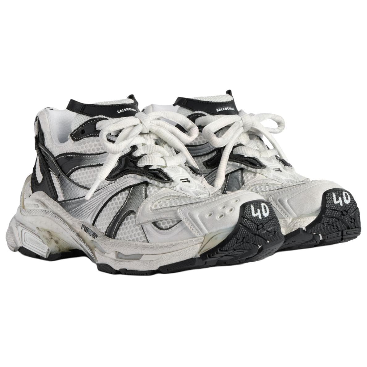 Кроссовки Balenciaga Runner2,0 Градиентный Lines Low Топ Толстая подошва Кроссовки Мужские Белые - изображение 3