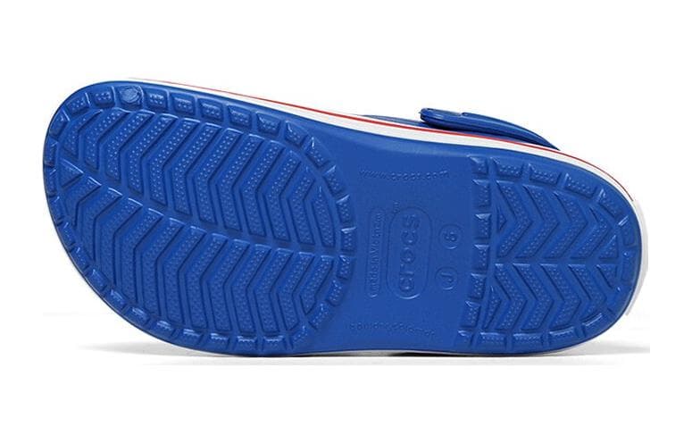 Сандалии Crocs Crocband Clog K Противоскользящие Амортизирующие Устойчивые к истиранию Детские Сандалии Синий Белый Красный - изображение 4