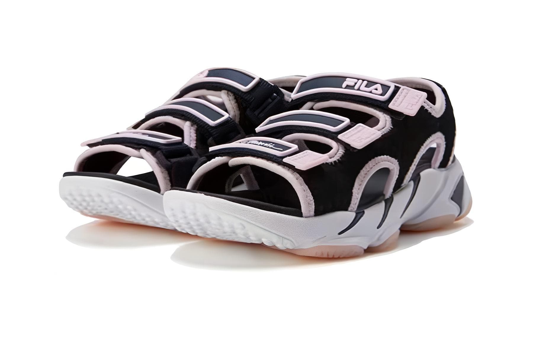 Сандалии FILA KIDS Анти-КИК Амортизация Анти-КИК Амортизация Детские Сандалии Черный Розовый Подростки - изображение 3