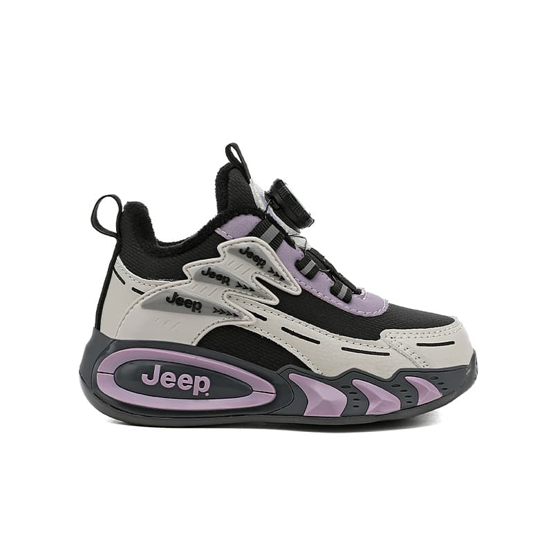 Кроссовки Jeep Износостойкие Легкие Амортизирующие MID Топ Беговые Кроссовки Серый Фиолетовый Детские - изображение 3