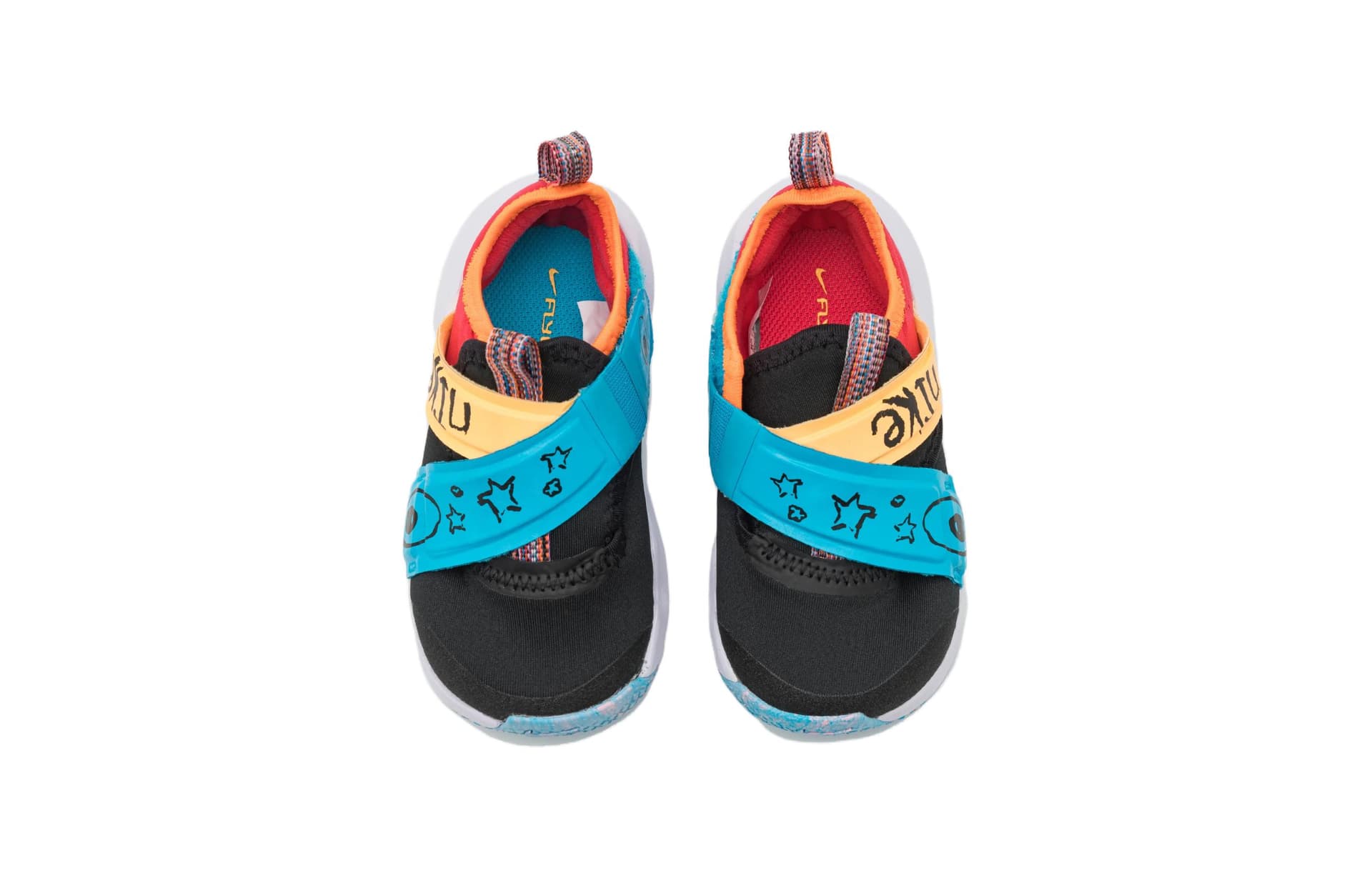 Кроссовки NIKE Flex Advance SE TD Удобная Устойчивая к истиранию Низкая Обувь для малышей Черный Белый Оранжевый - изображение 3