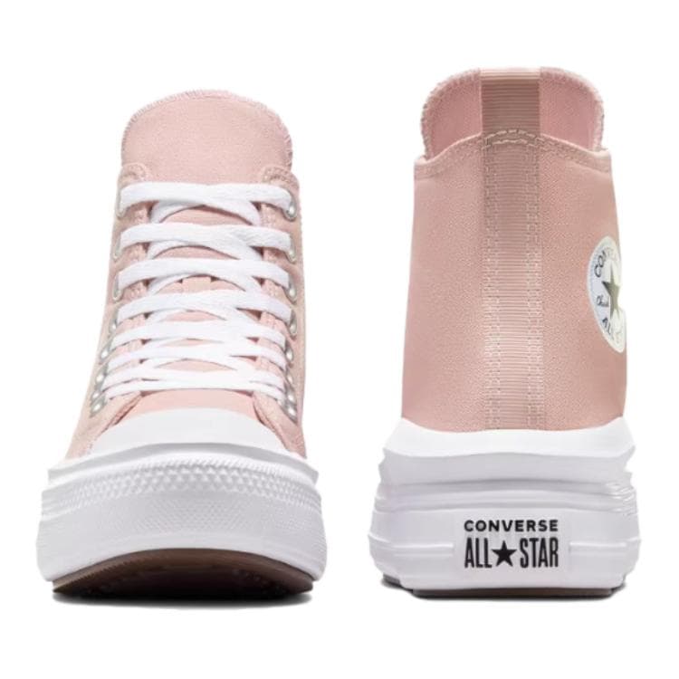 Converse All Star Move Удобные повседневные Хай-топы Детские кеды Светло-розовый Подростки - изображение 6
