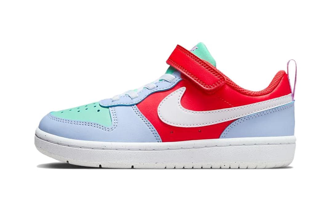 Кроссовки Nike Court Borough Low Recraft Устойчивая к истиранию Низкая Обувь для Детского Скейтбординга Синий Розовый - изображение 1