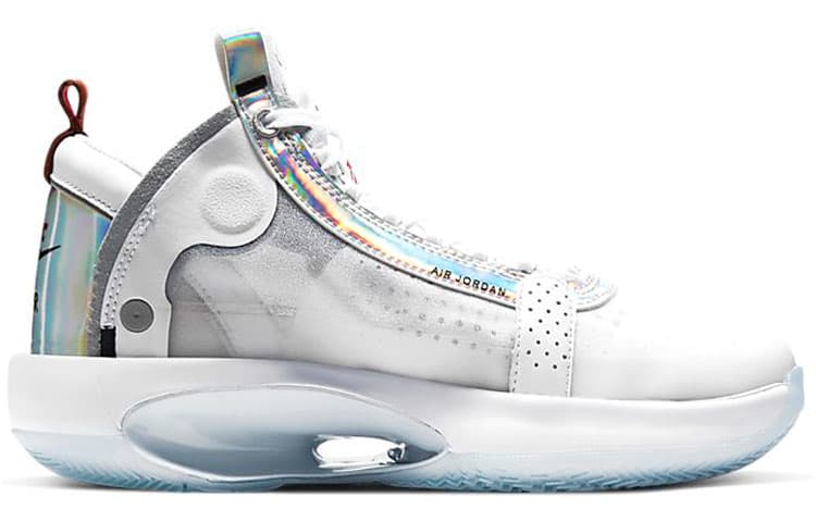Кроссовки для баскетбола GS Air Jordan 34 "White Iridescent" - изображение 4
