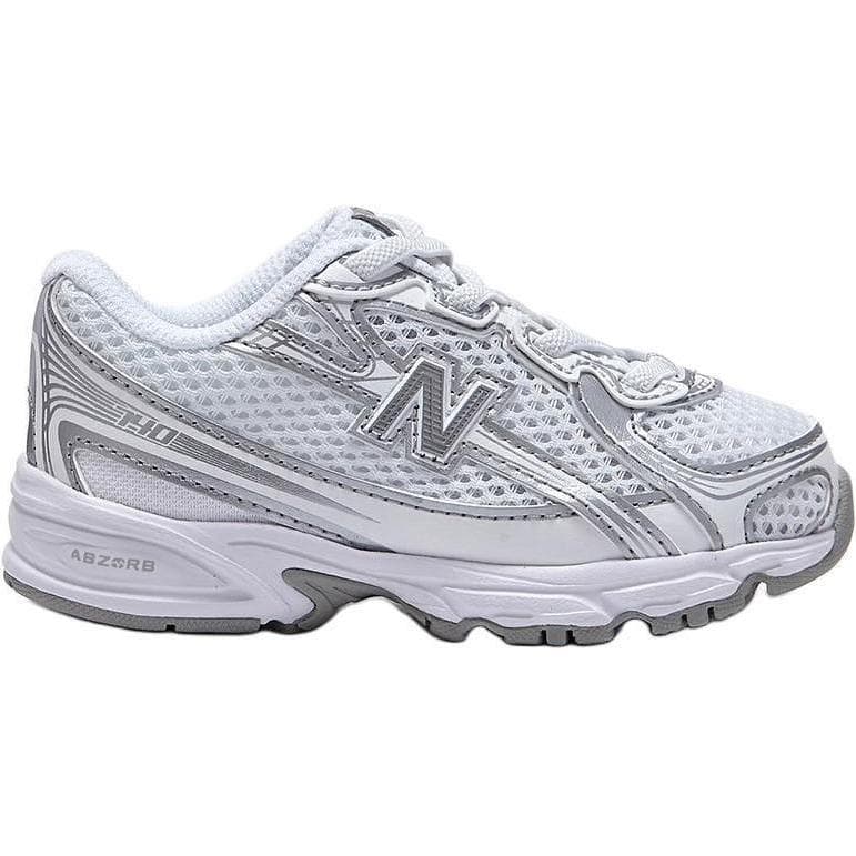 Кроссовки New Balance NB 740 Амортизация Устойчивость к истиранию Дышащие Низкие Кеды для Детей Лайфстайл Белый Серебряный - изображение 2