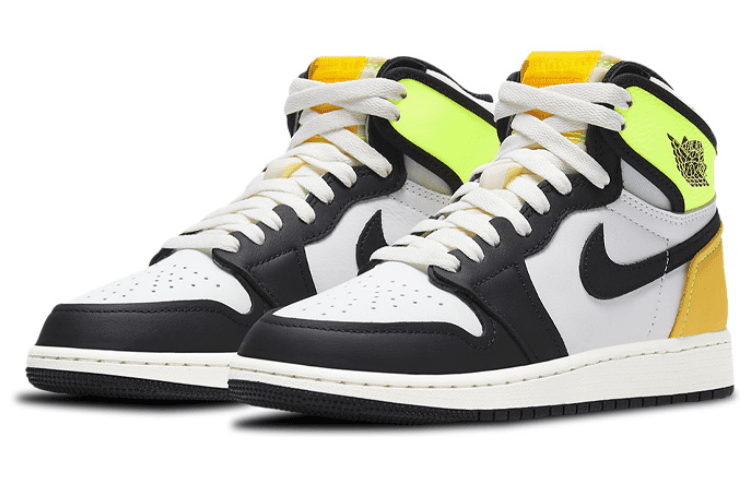 Кроссовки для баскетбола Jordan Air Jordan 1 High OG Retro "Volt Gold" GS - изображение 5