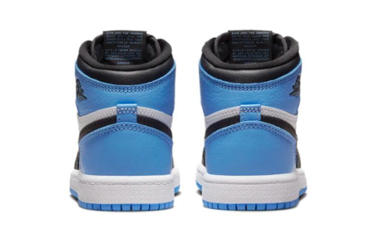 Кроссовки для баскетбола Jordan Air Jordan 1 High 'Университетский синий' Anti KICK Высокие Детские Баскетбольные Кроссовки Черный Белый Синий - изображение 5