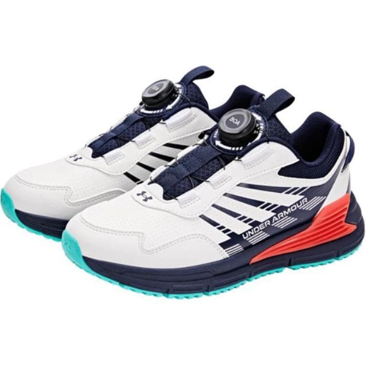 Кроссовки Under Armour Low Топ Детские беговые кроссовки Белый и синий цвет Детский - изображение 3