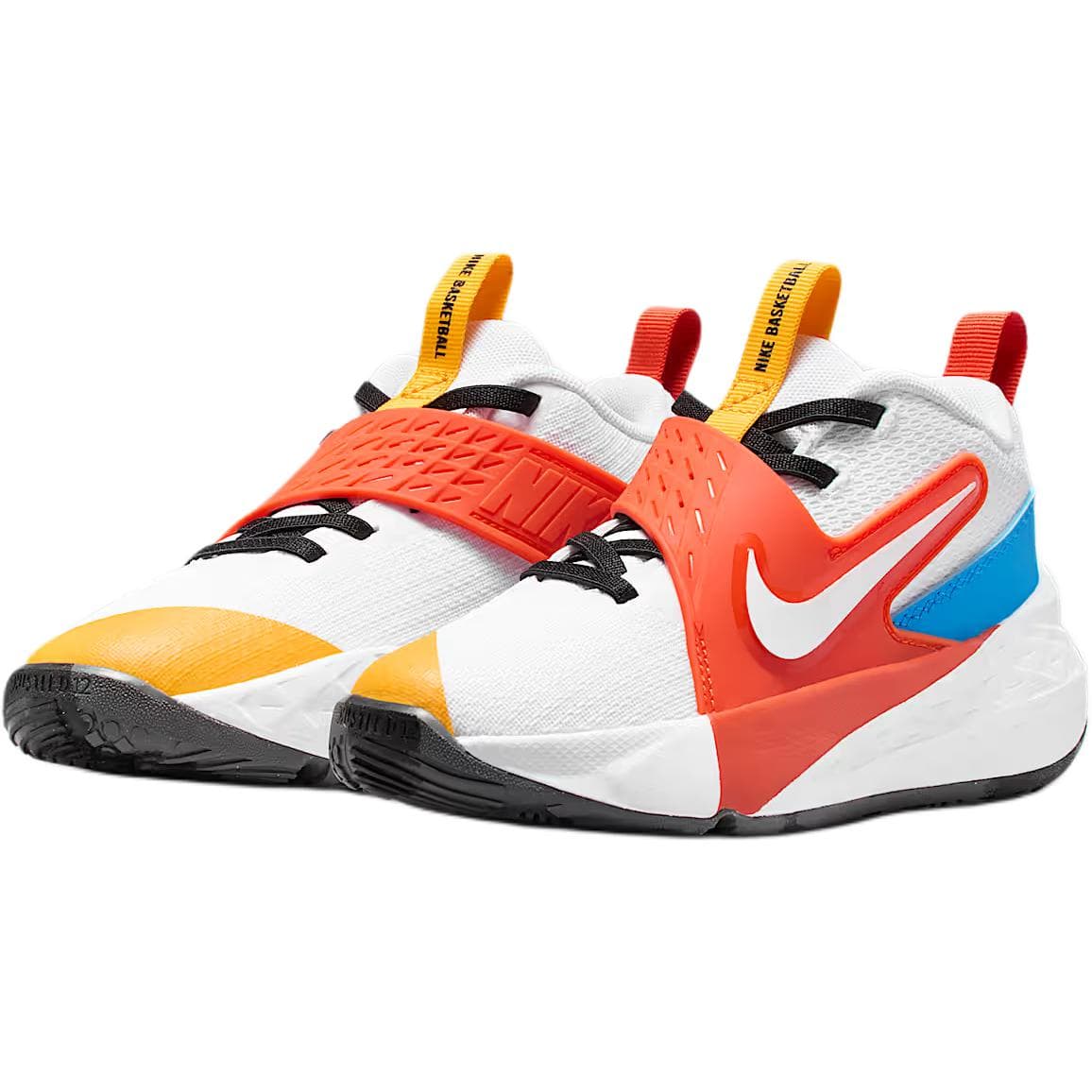Кроссовки для баскетбола Nike Team Hustle D 12 Low Топ Детские Баскетбольные Кроссовки Белый Красный Синий Малыш - изображение 3