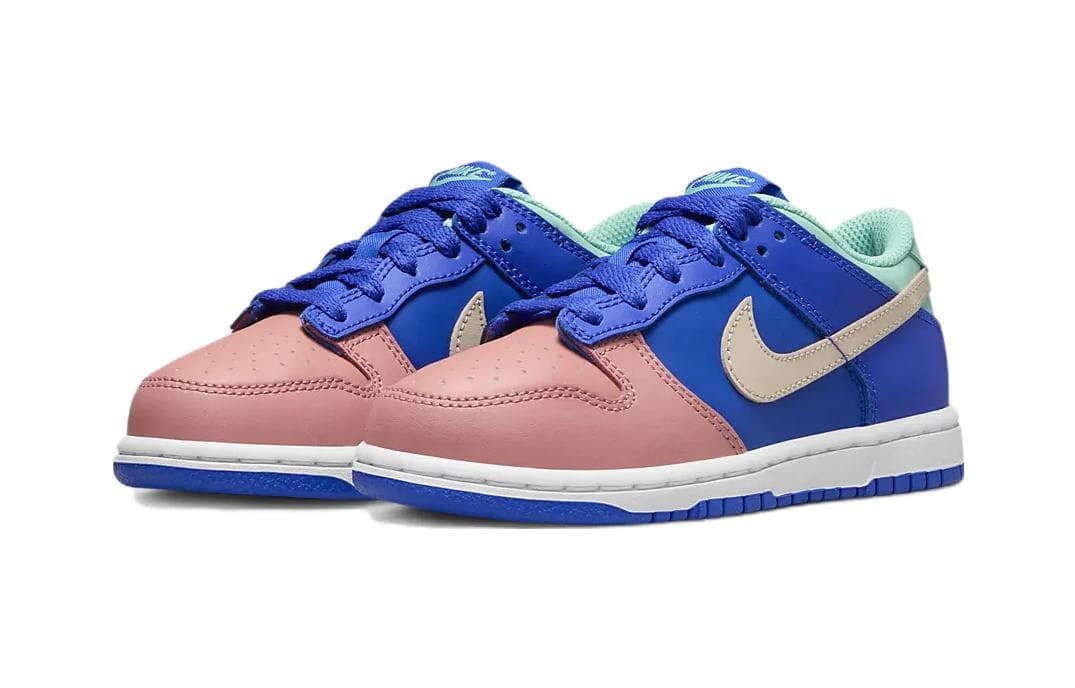 Кроссовки Nike Dunk Slip Resistant Abrasion Resistant Низкие Детские Скейтбординги Синие Розовые Для Детей Возраст 3-7 Лет - изображение 3
