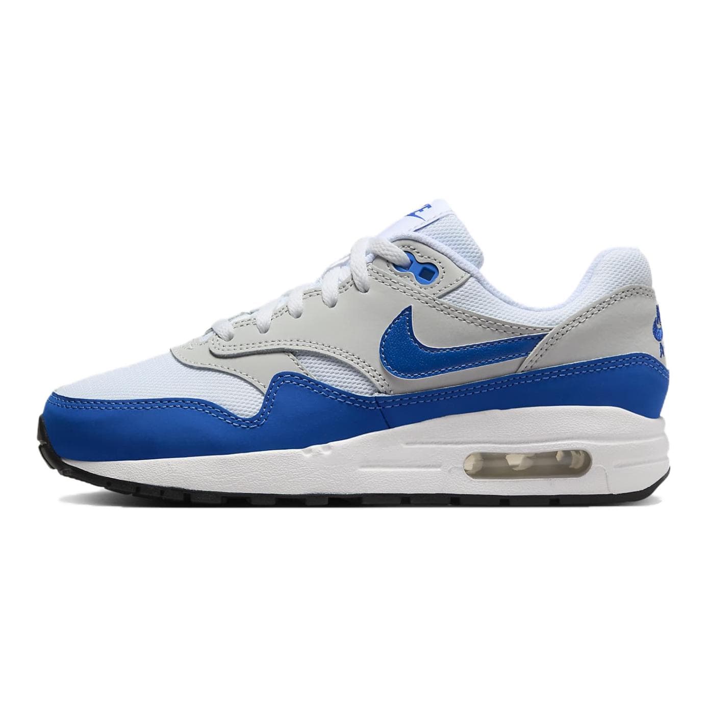 Кроссовки Nike Air MAX 1 Комфортные Низкие Кроссовки для Беговых Занятий Детские Белые и Синие Детские - изображение 1