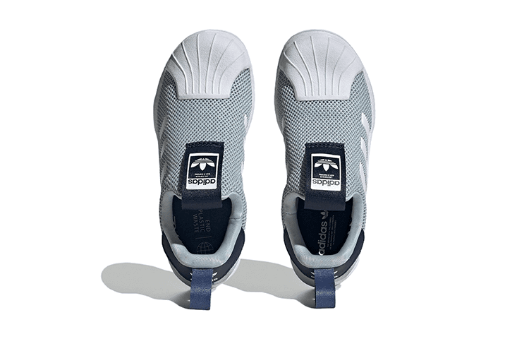 Кроссовки Adidas Originals SUPERSTAR 360 Сетчатая ткань Повседневный Устойчивый к истиранию Низкий верх Детские Скейтбординги - изображение 5