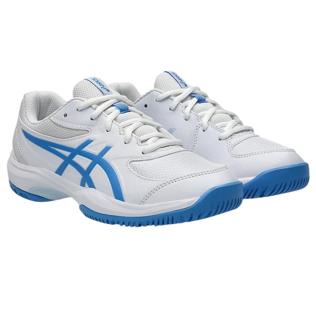 Asics Износостойкие Низкие Детские Лайфстайл Кроссовки Белый Синий Детский - изображение 3