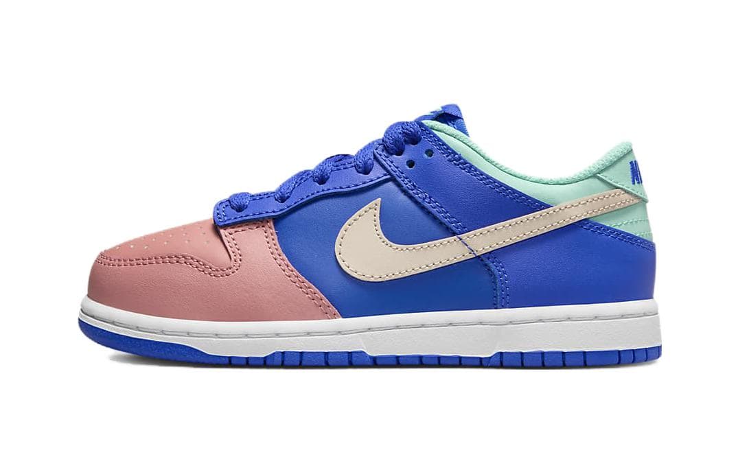 Кроссовки Nike Dunk Slip Resistant Abrasion Resistant Низкие Детские Скейтбординги Синие Розовые Для Детей Возраст 3-7 Лет - изображение 1