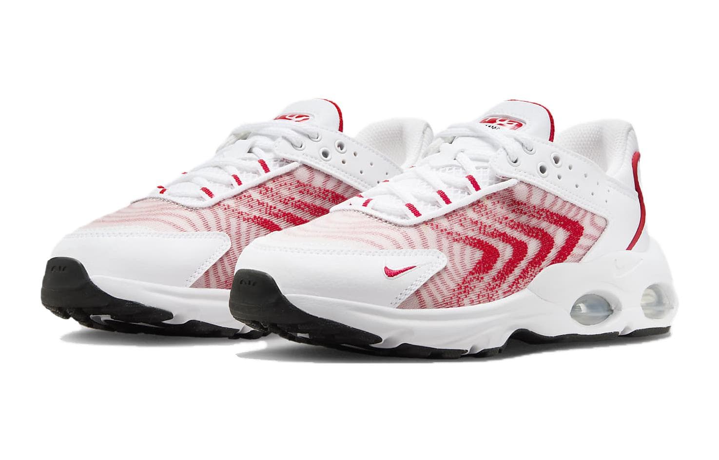 Кроссовки Nike Air Max TW Амортизация Устойчивая к истиранию Низкая Повседневная Обувь Белый Красный Унисекс - изображение 3