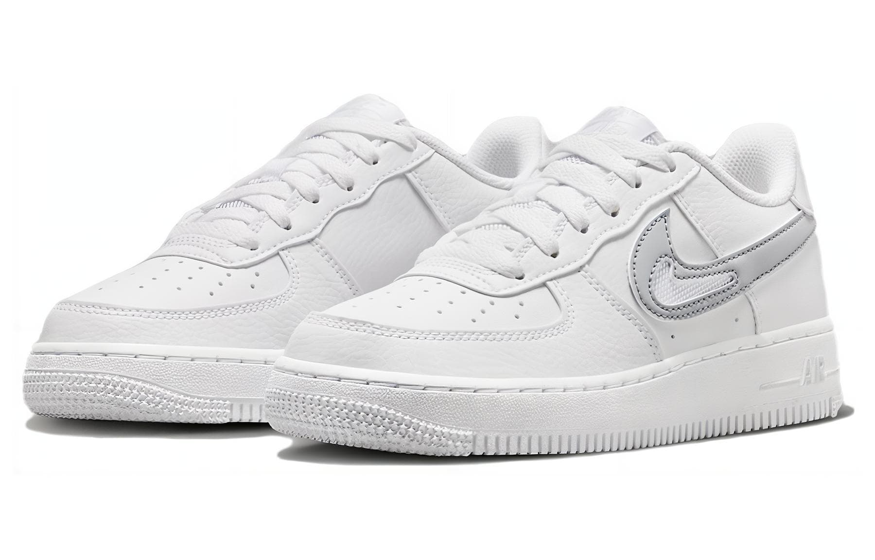 Кроссовки Nike Air Force 1 Кожа Противоскользящая Устойчивая к износу Дышащая Низкие Кеды Скейтборд Обувь Белый Унисекс - изображение 3