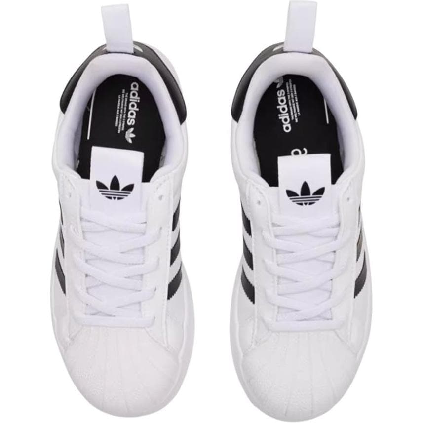 Кроссовки Adidas Originals AdiFOM Superstar Low Топ Детская Скейтбординг Обувь Белый Черный Золото Детская - изображение 4