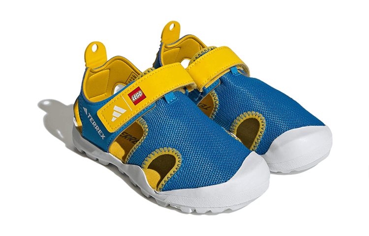 Сандалии LEGO x Adidas Captain Toey противоскользящие устойчивые к истиранию детские сандалии синие желтые для малышей - изображение 3