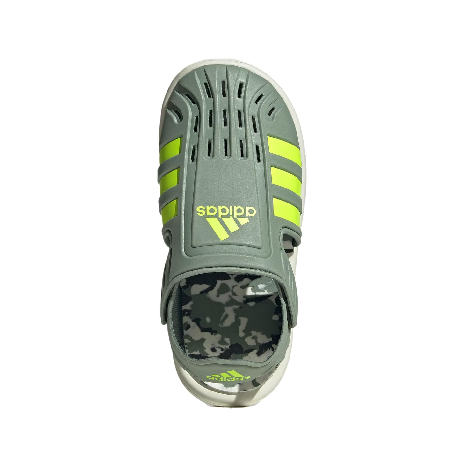 Сандалии Adidas Water Sandal Низкие Сандалии для Детей Пыльно-зеленый Яркий Лимон Плющево-зеленый для Детей Возраст 3-7 лет - изображение 6