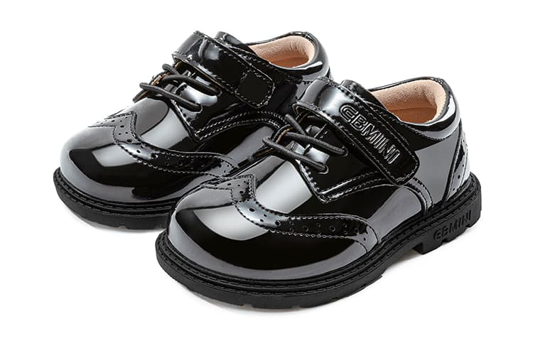 EBMINI Детская кожаная обувь Low Top Черный Для дошкольников - изображение 3