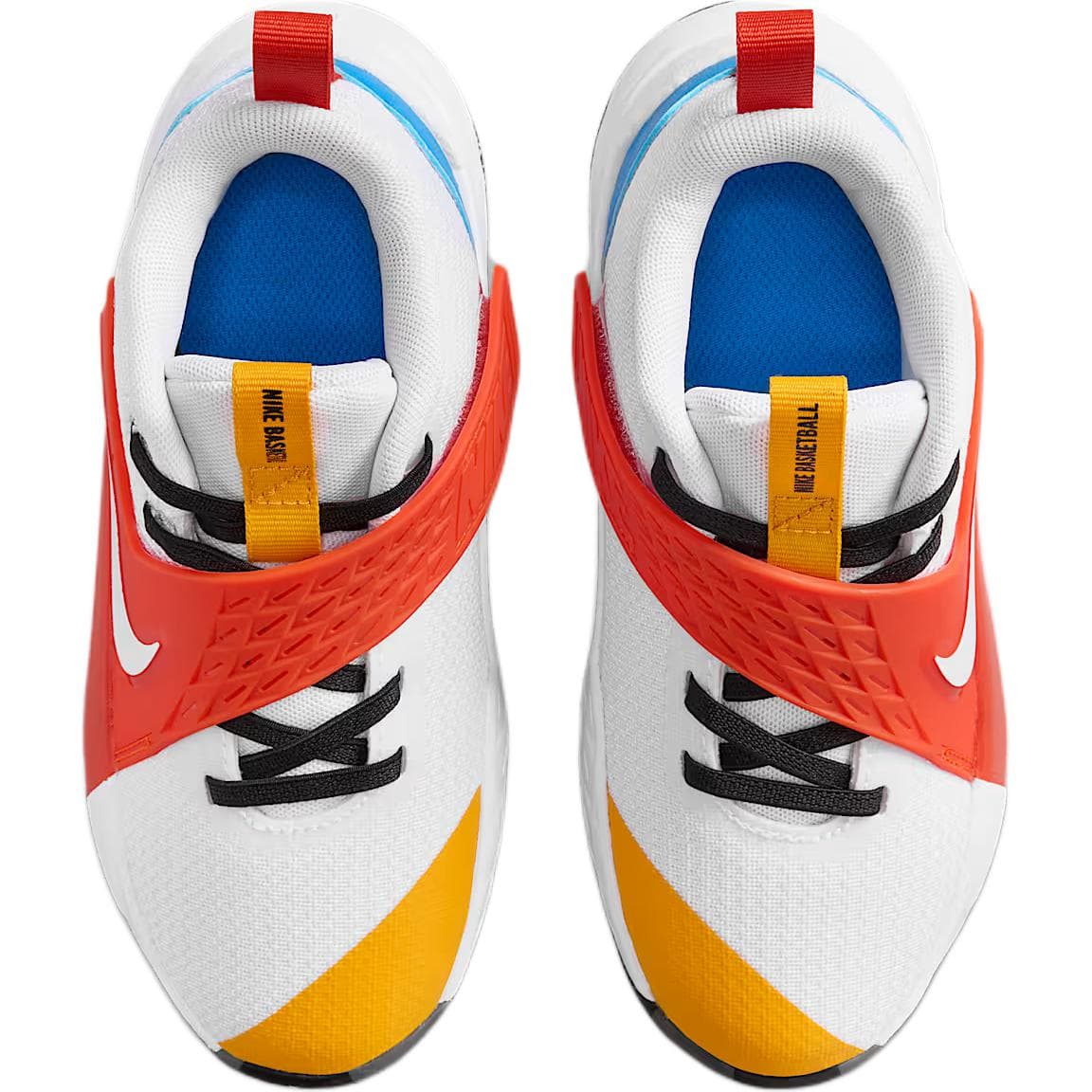Кроссовки для баскетбола Nike Team Hustle D 12 Low Топ Детские Баскетбольные Кроссовки Белый Красный Синий Малыш - изображение 4