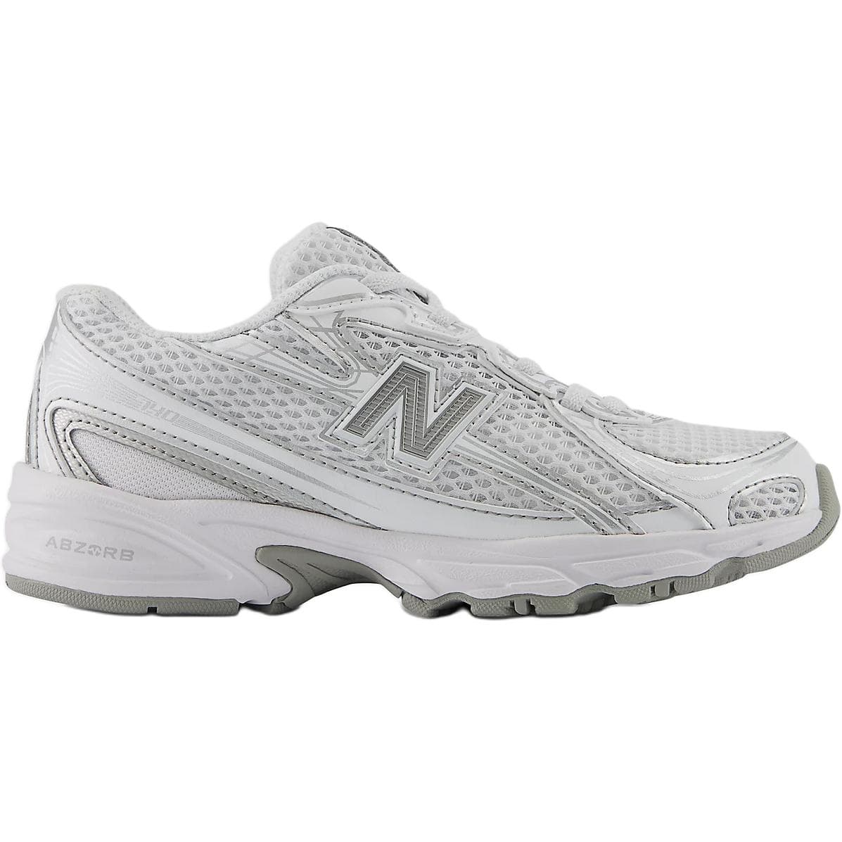 Кроссовки New Balance NB 740 Устойчивые к истиранию низкие беговые кроссовки Белый Серебристый Серый для детей - изображение 2