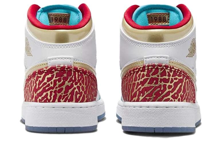 Кроссовки для баскетбола Jordan Air Jordan 1 Mid "UNC to Chicago" GS - изображение 9