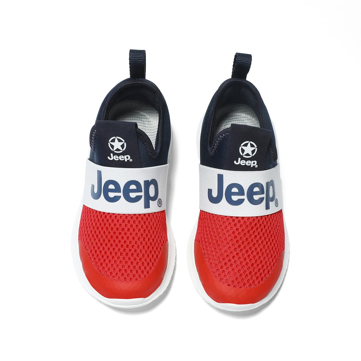 Кроссовки Jeep Цветовой блок Стиль Сетчатая ткань Детская повседневная обувь Китайский красный Крутой черный Детский - изображение 6