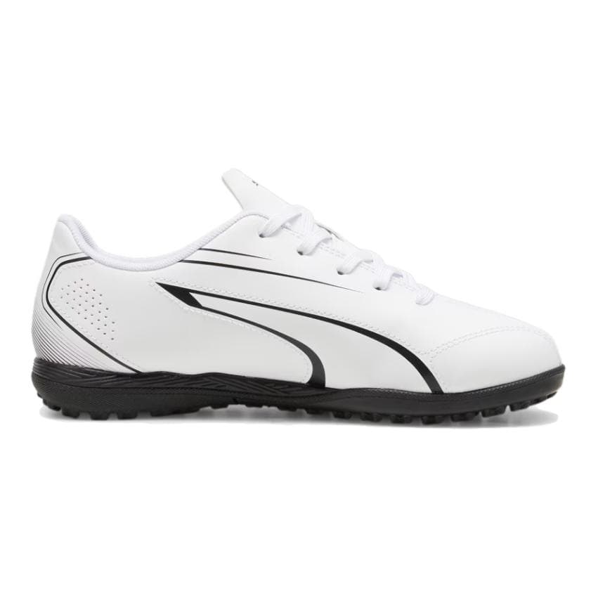 Бутсы PUMA Низкие футбольные бутсы для детей белые и черные - изображение 2