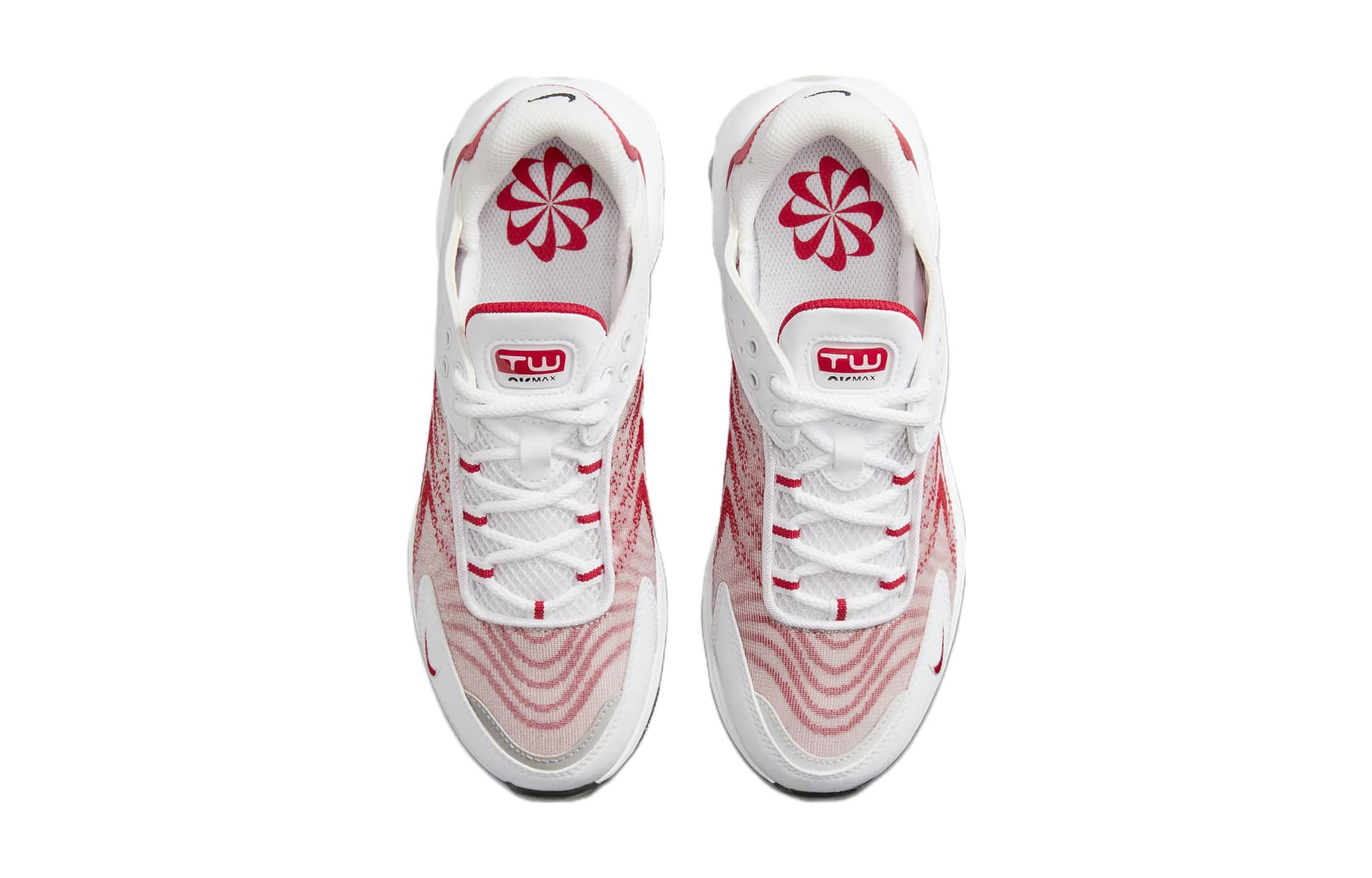 Кроссовки Nike Air Max TW Амортизация Устойчивая к истиранию Низкая Повседневная Обувь Белый Красный Унисекс - изображение 4