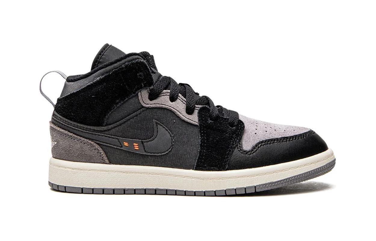 Кроссовки для баскетбола Jordan Air Jordan 1 Mid SE "Craft Inside Out Black" PS - изображение 2