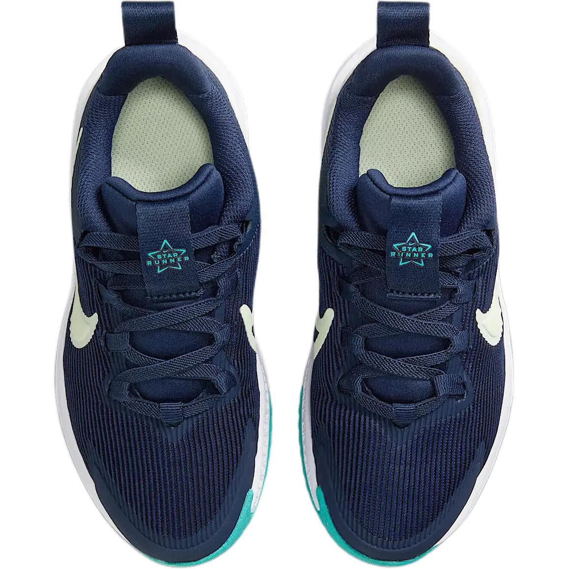Кроссовки NIKE Star Runner 4 Low Топ Беговые кроссовки Морской синий Детский - изображение 4