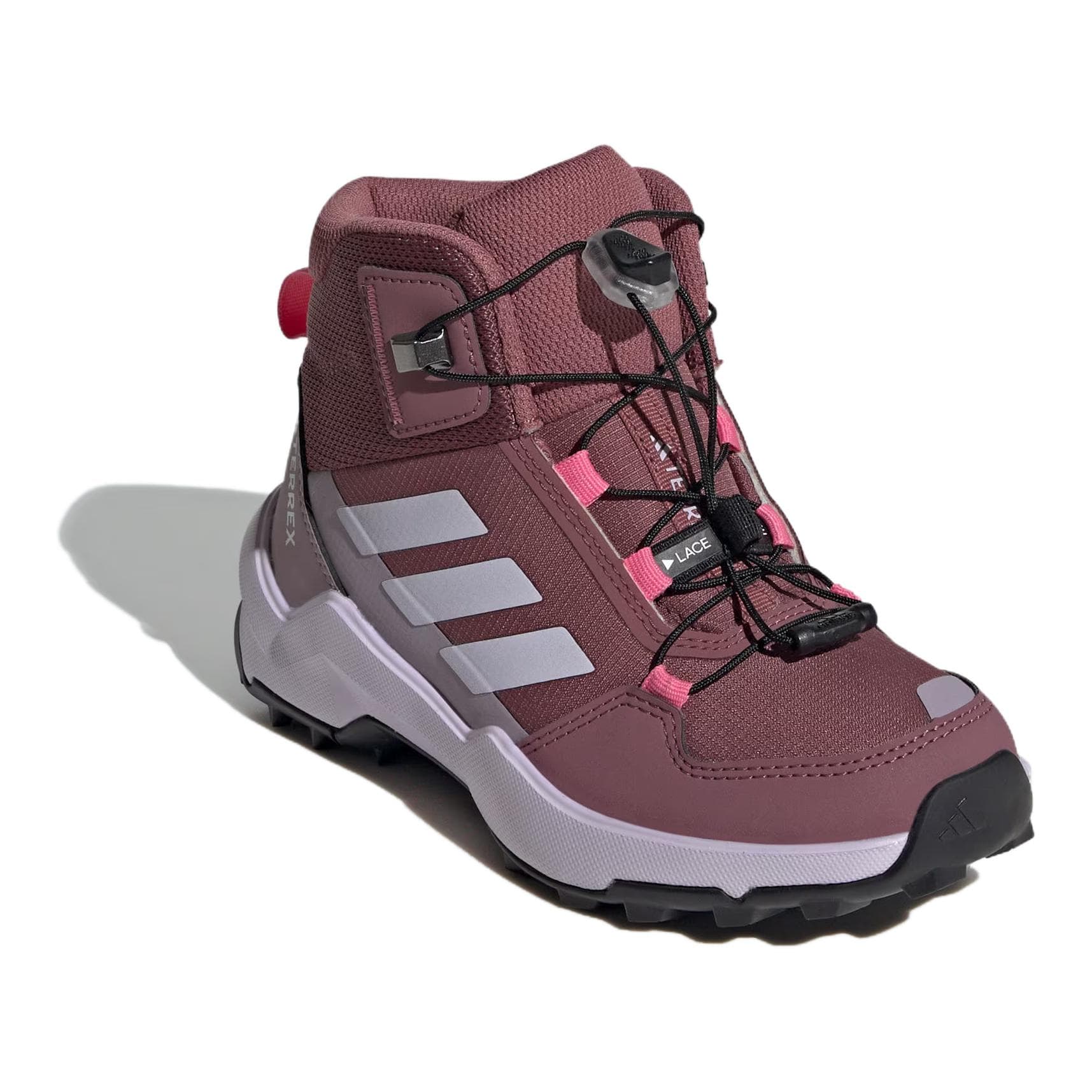 Adidas Противоскользящая Устойчивая к истиранию MID Топ Детская Туристическая обувь Красная Детская - изображение 3
