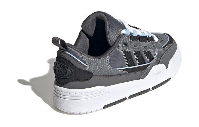 Кроссовки Adidas Originals Adi2000 J Удобные Устойчивые к истиранию Низкие Кроссовки для скейтбординга Серый Черный - изображение 4