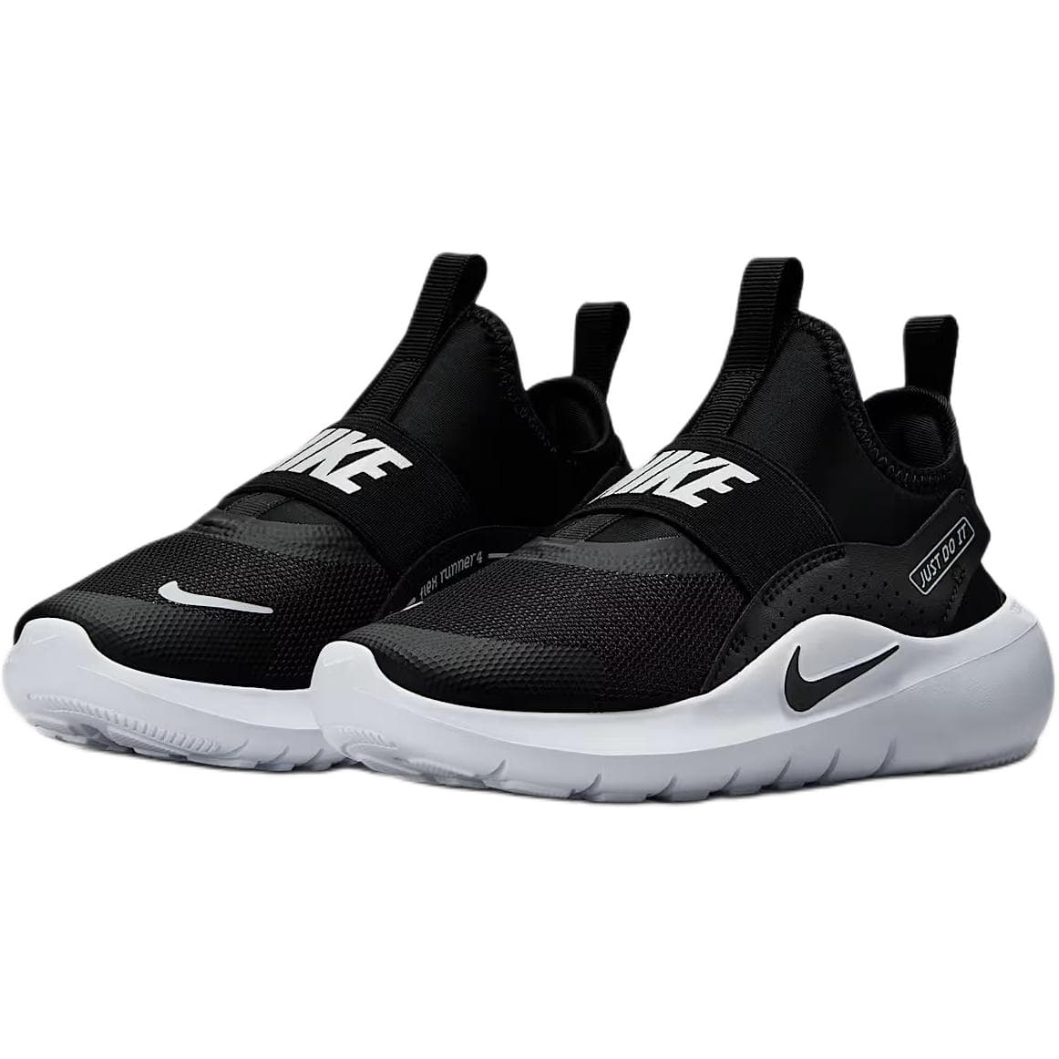 Кроссовки NIKE Flex Runner 4 Устойчивые к истиранию Низкие Детские Беговые Кроссовки Черный Белый Детский - изображение 3