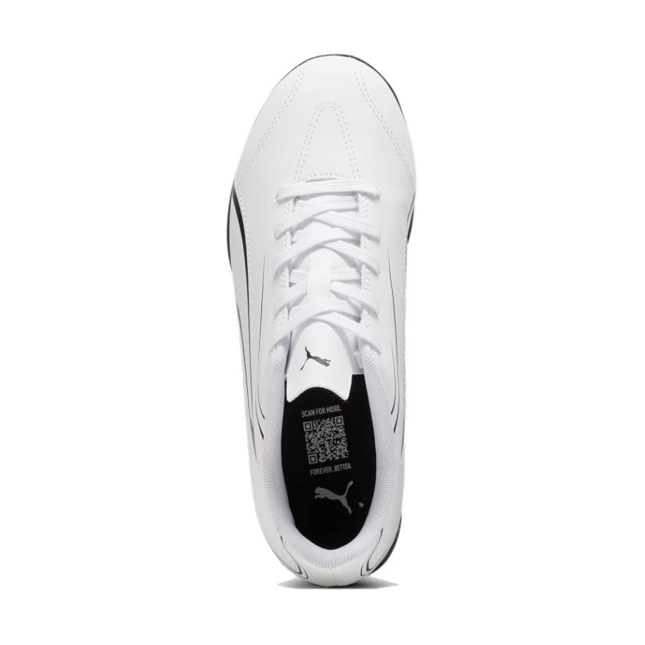 Бутсы PUMA Низкие футбольные бутсы для детей белые и черные - изображение 4