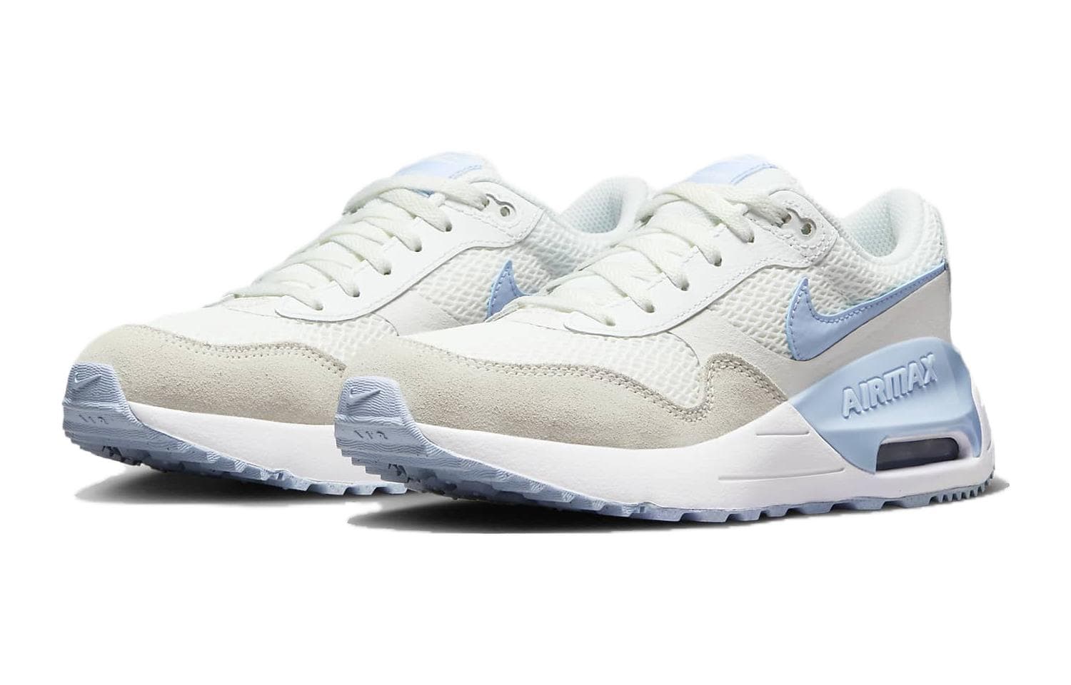 Кроссовки Nike Air MAX SYSTM Ткань Дышащий Низкий Верх Повседневная Обувь Белый Синий Унисекс - изображение 3