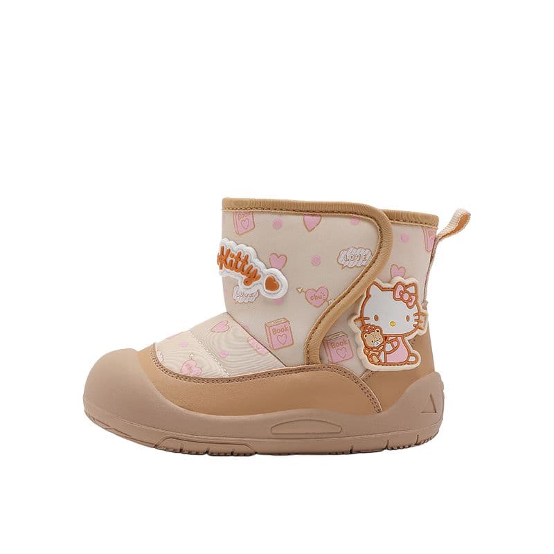 Sanrio Hello Kitty Универсальные удобные милые модные зимние ботинки с флисовой подкладкой утолщенные для мальчиков и девочек 3-7 лет - изображение 1