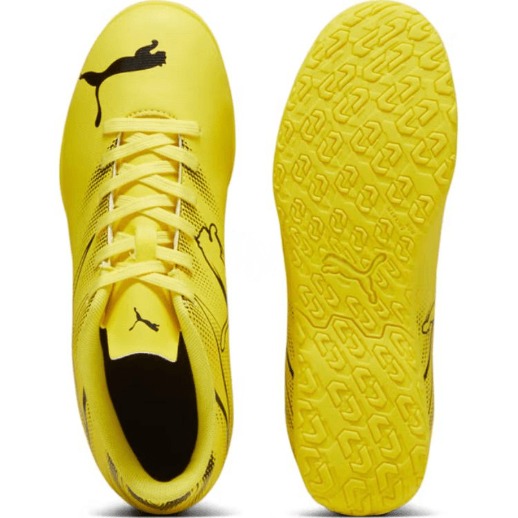 Бутсы PUMA Attacanto Устойчивые к истиранию Низкие Детские Футбольные Бутсы Желтые Малыш - изображение 3