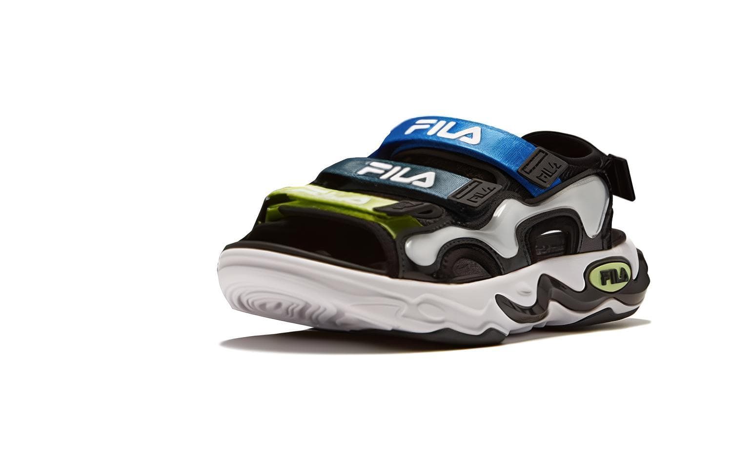Сандалии FILA KIDS Противоскользящие устойчивые к истиранию противоскользящие сандалии для детей черные и синие для подростков - изображение 3