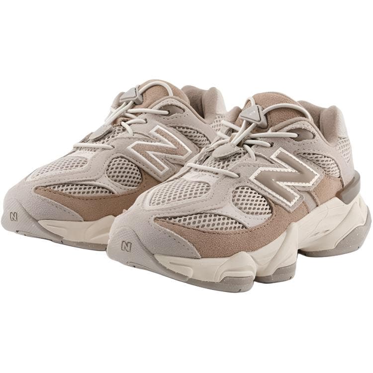 Кроссовки New Balance NB 9060 Ткань Амортизация Низкий Верх Детская Беговая Обувь Серый Хаки - изображение 3