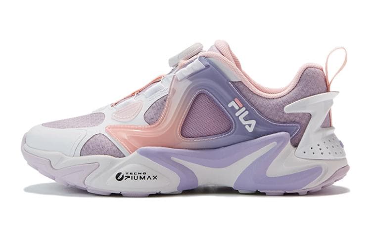 Кроссовки FILA KIDS Противоскользящие Износостойкие Низкие Кеды Детская Повседневная Обувь Белый Розовый Фиолетовый Подростковая - изображение 1
